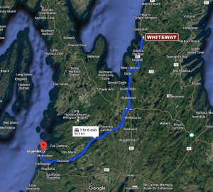 Directions from the Argentia ferry to Whiteway