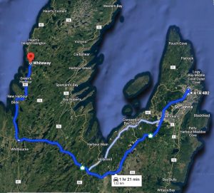 St. John's to Whiteway Town by road